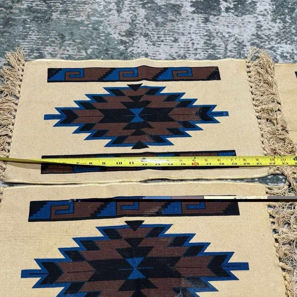 woven Southwestern-style cotton placemats Set Of 4